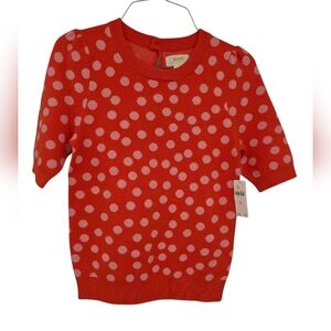 New Anthropologie Maeve‎ Polka Dot Sweater XXS